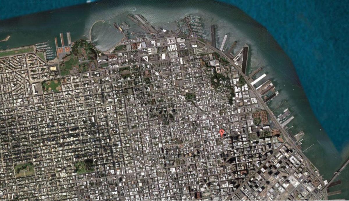 نقشہ کے سان فرانسسکو سیٹلائٹ