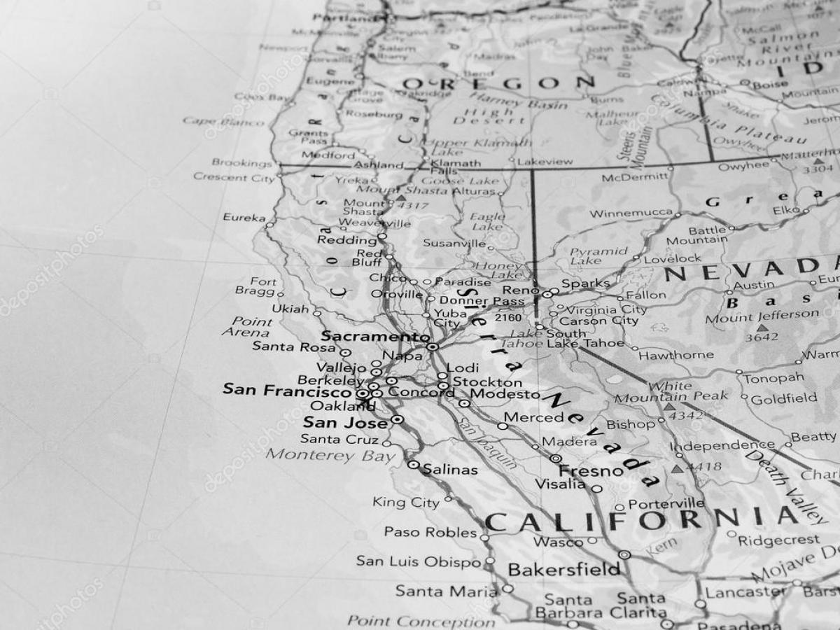 سیاہ اور سفید کے نقشے سان فرانسسکو