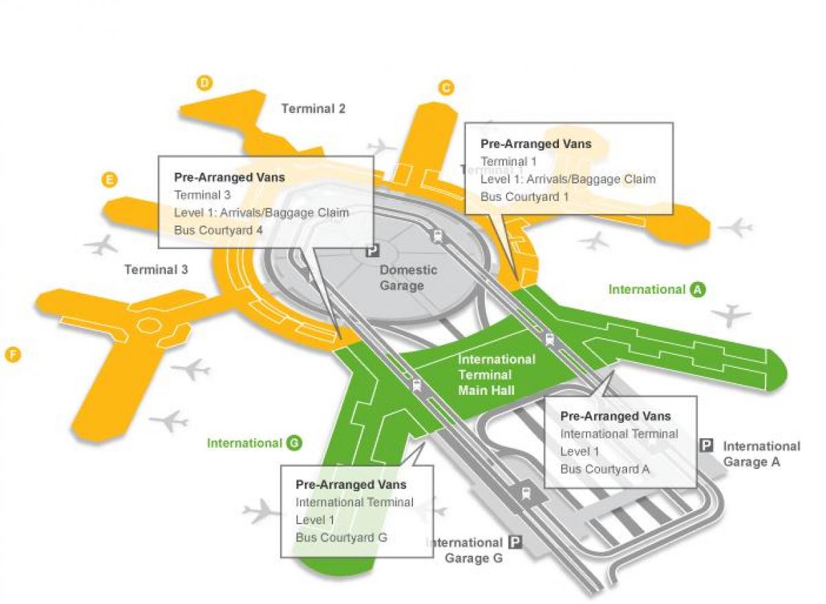 نقشہ سان فرانسسکو کے ہوائی اڈے سامان دعوی