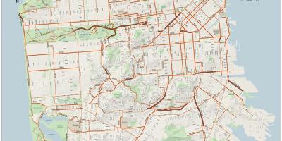 سان فرانسسکو موٹر سائیکل کا نقشہ