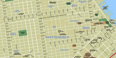 نقشہ کے پرکشش مقامات میں سان فرانسسکو