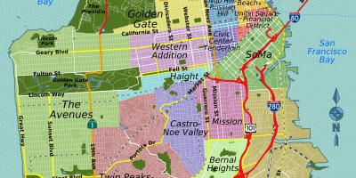 سڑک کے نقشے سان فرانسسکو ، کیلی فورنیا