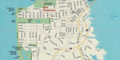 نقشہ سان فرانسسکو کے اہم پرکشش مقامات