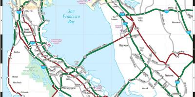 نقشہ کے سان فرانسسکو کے ساحلی علاقے