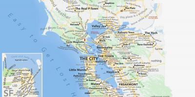 سان فرانسسکو علاقوں کا نقشہ