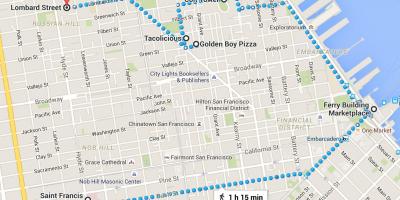 سان فرانسسکو چائنہ چلنے کے دورے کا نقشہ