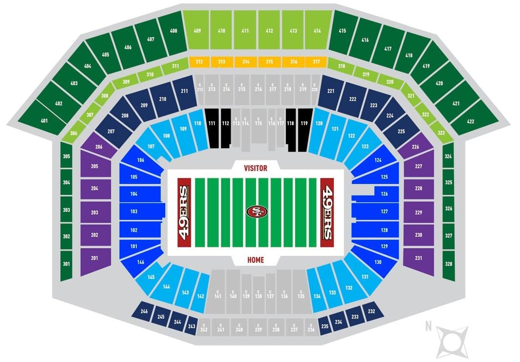 نقشہ کے 49ers پارکنگ 