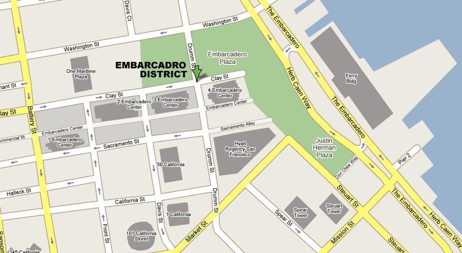نقشہ کے embarcadero سان فرانسسکو