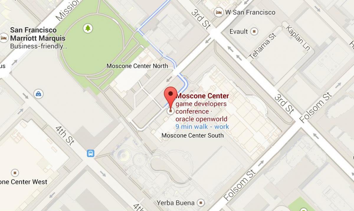 نقشہ کے moscone مرکز سان فرانسسکو