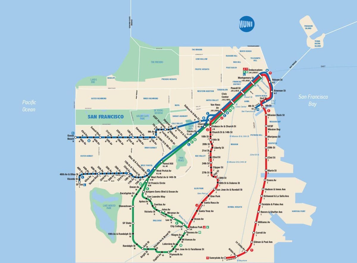 SFmta muni نقشہ
