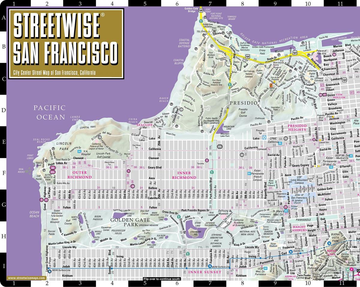 نقشہ کے streetwise سان فرانسسکو