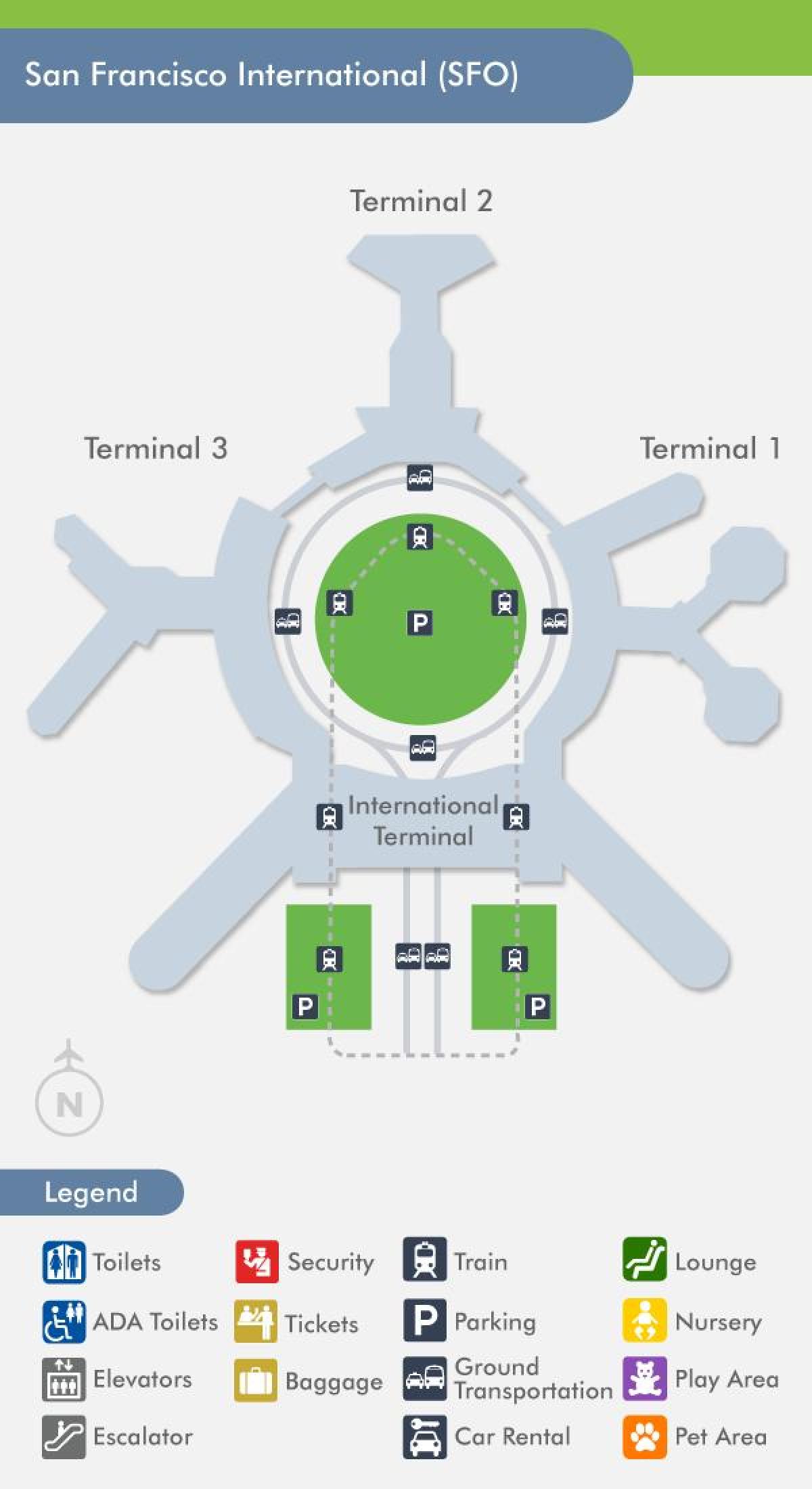 کے نقشے سے بہتر sfo ہوائی اڈے کے ٹرمینل 1