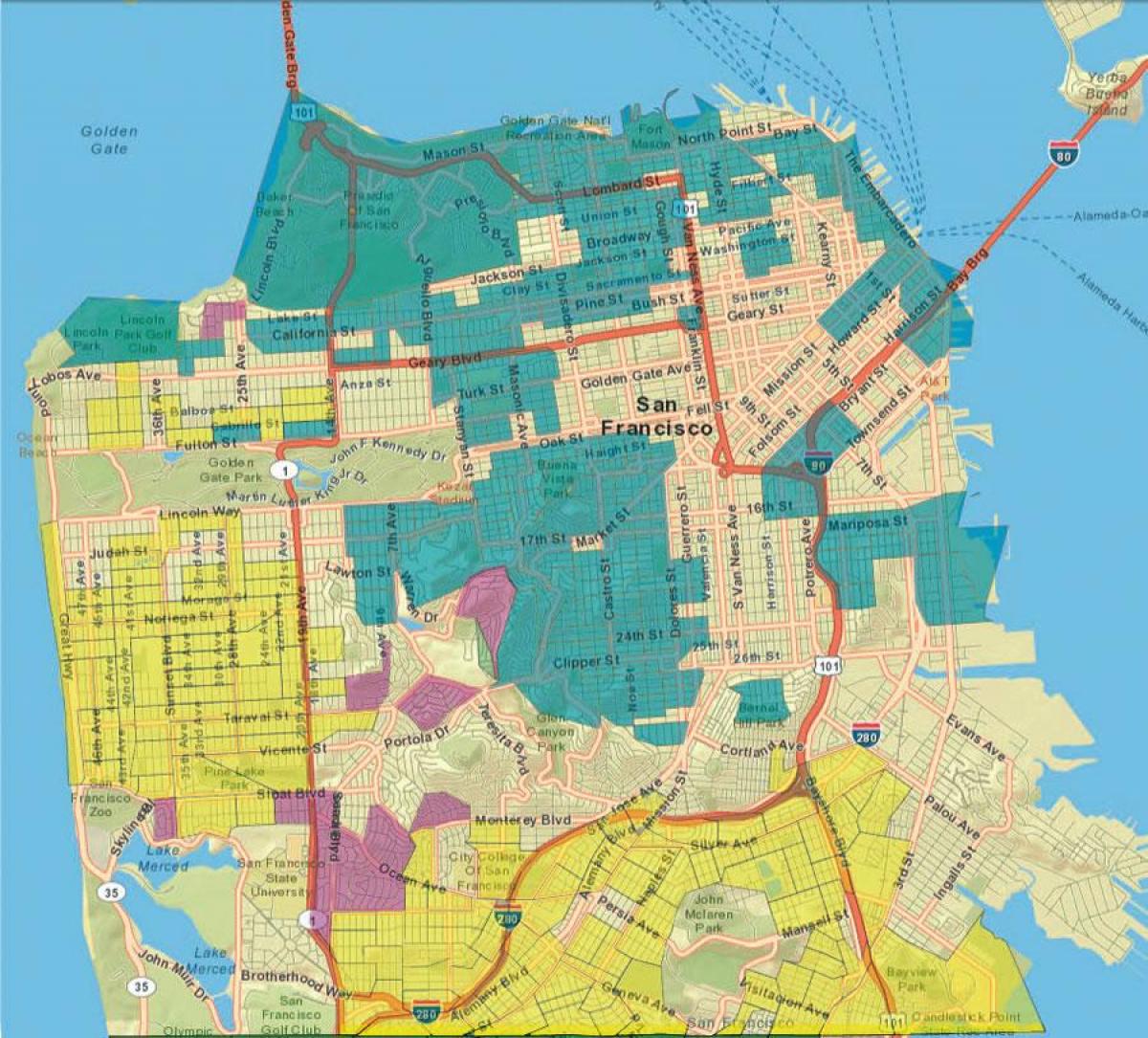 نقشہ کے سان فرانسسکو gis