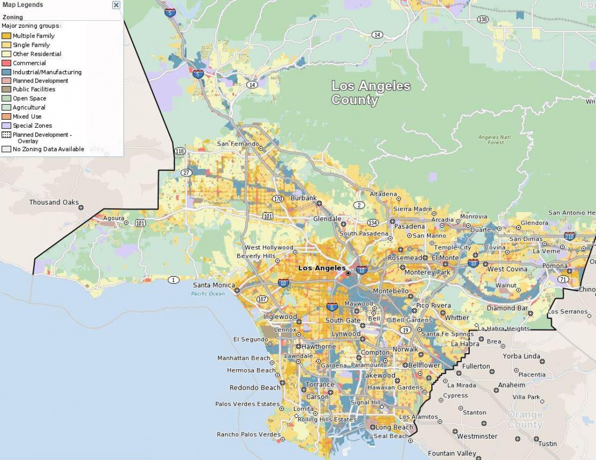 نقشہ سان فرانسسکو کے zoning 