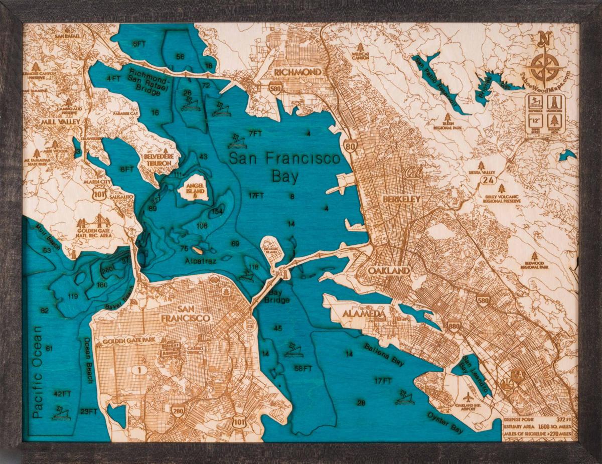 نقشہ کے سان فرانسسکو لکڑی