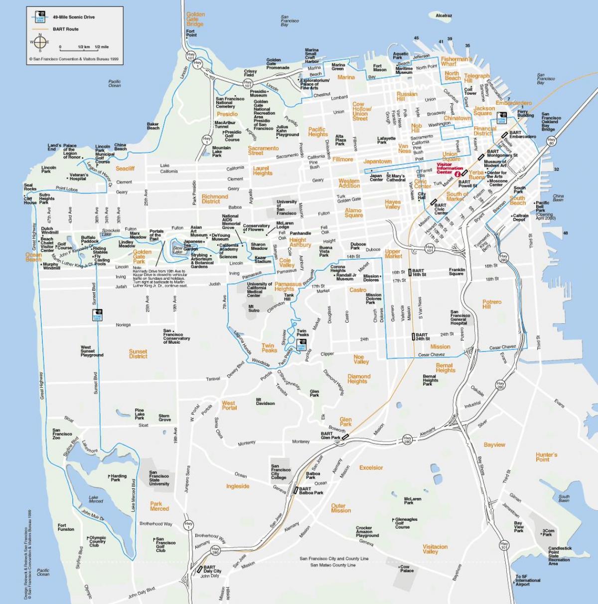 نقشہ کے سان فرانسسکو نشانیان