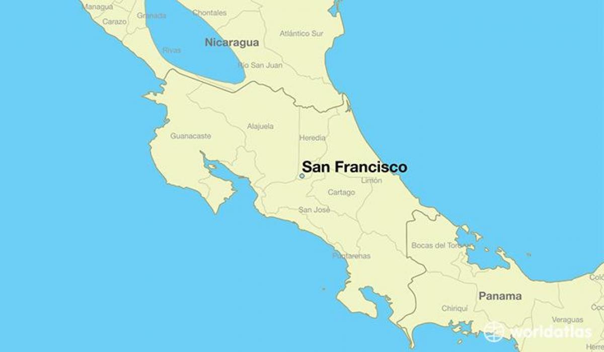 کے نقشے پر سان فرانسسکو کی ایک دنیا