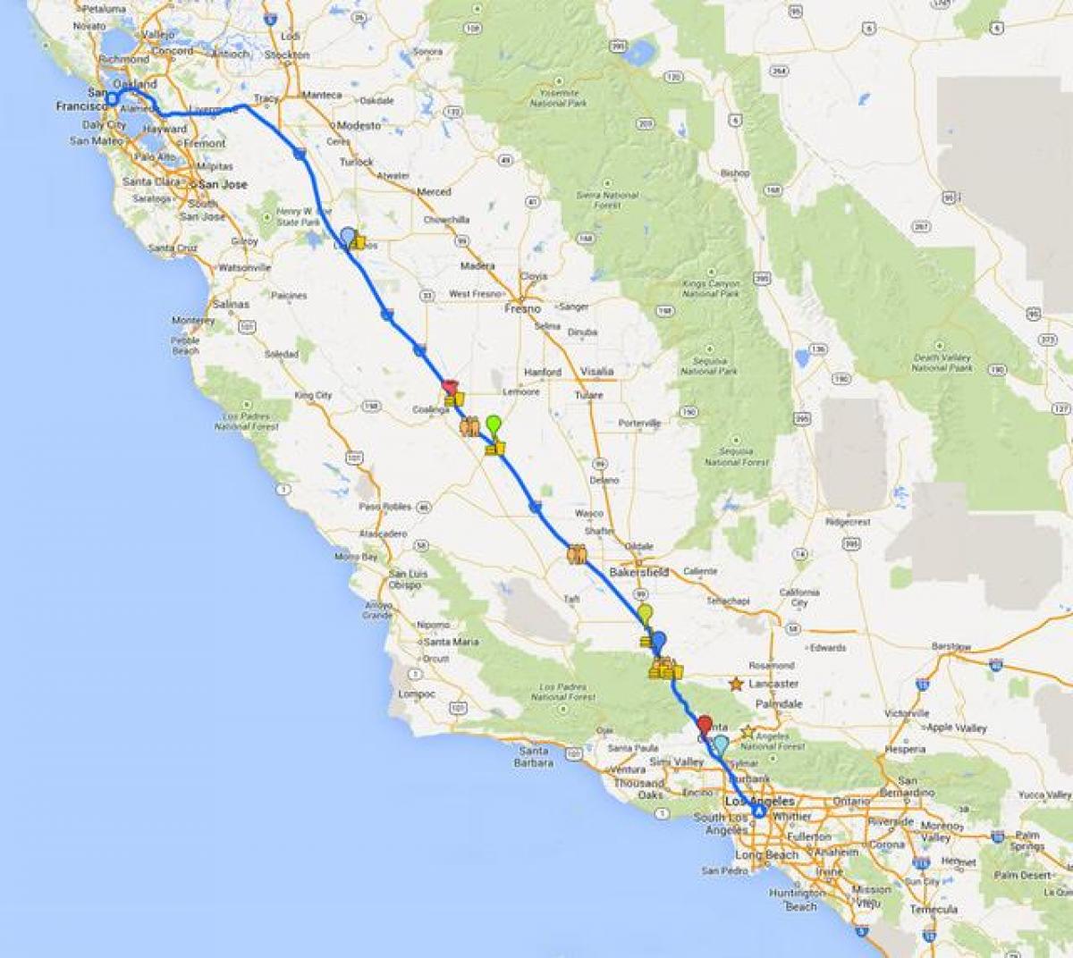 نقشہ کے سان فرانسسکو ڈرائیونگ ٹور