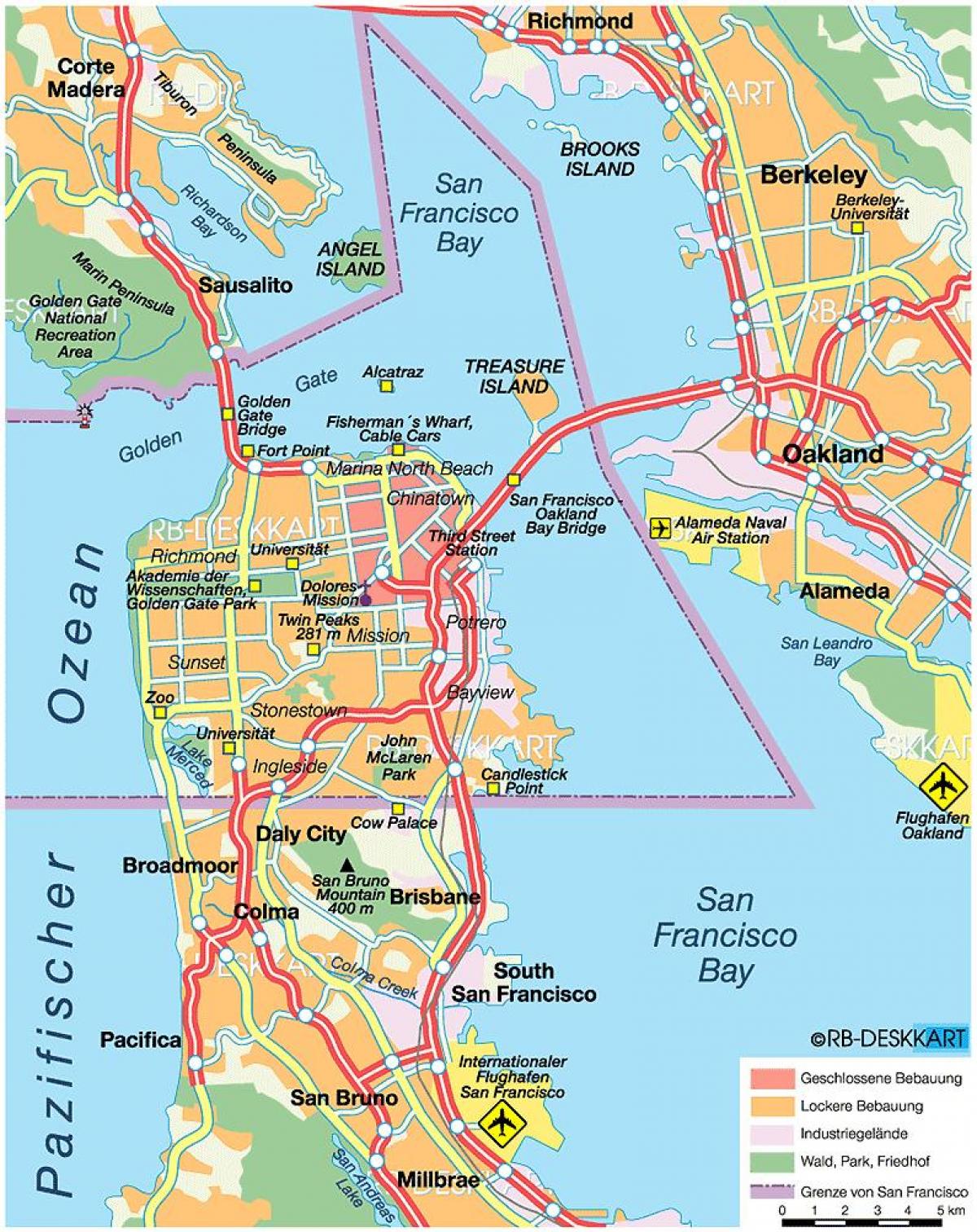 نقشہ کے سان فرانسسکو کاؤنٹی