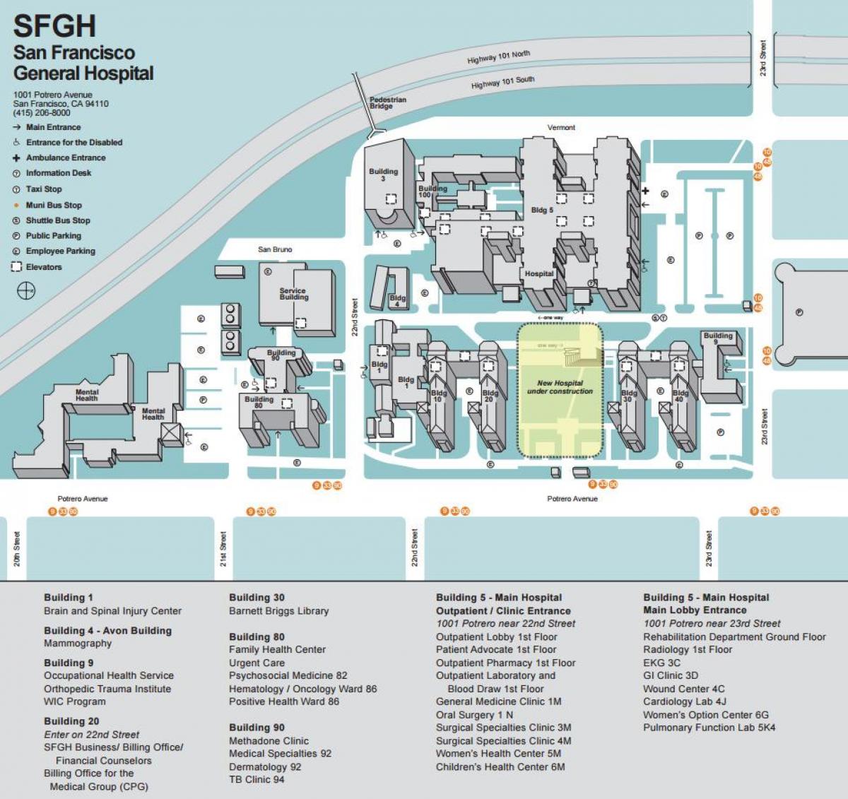 SFgh کیمپس کا نقشہ