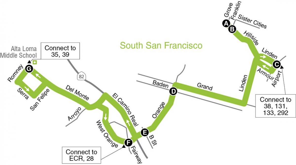 نقشہ سان فرانسسکو کے پرائمری اسکولوں