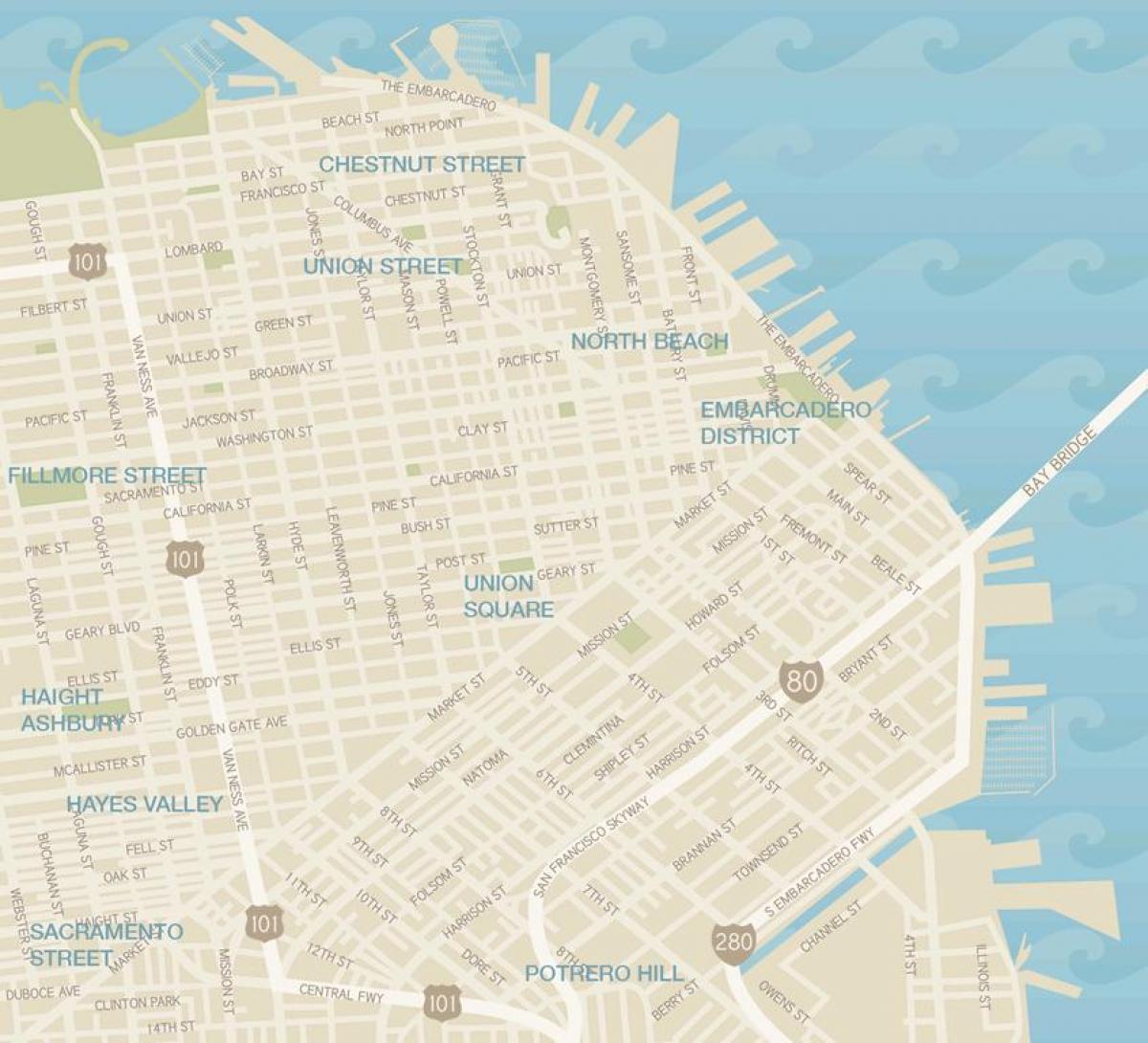 نقشہ کے سان فرانسسکو گارمنٹس ضلع