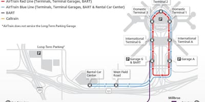 کے نقشے سے بہتر sfo airtrain