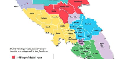 سان فرانسسکو اسکول ضلع کا نقشہ