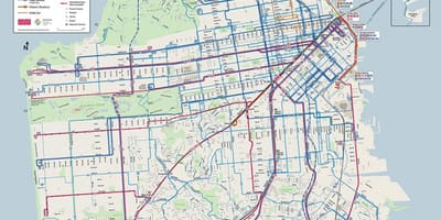 SF muni راستے کا نقشہ