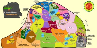 سان فرانسسکو وانسپتیک باغ کا نقشہ