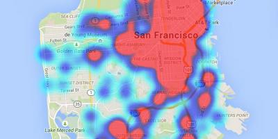 گرمی نقشہ سان فرانسسکو
