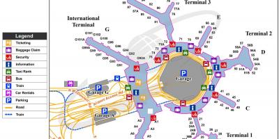 سان Fran ہوائی اڈے کا نقشہ