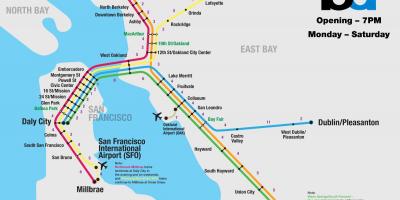 بارٹ کے نظام کے سان فرانسسکو نقشہ