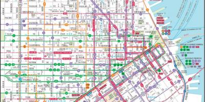 سان فرانسسکو عوامی نقل و حمل کا نقشہ