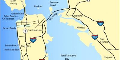 نقشہ سان فرانسسکو کے ساحل