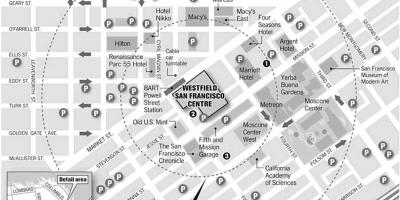 نقشہ کے ویسٹ فیلڈ سان فرانسسکو